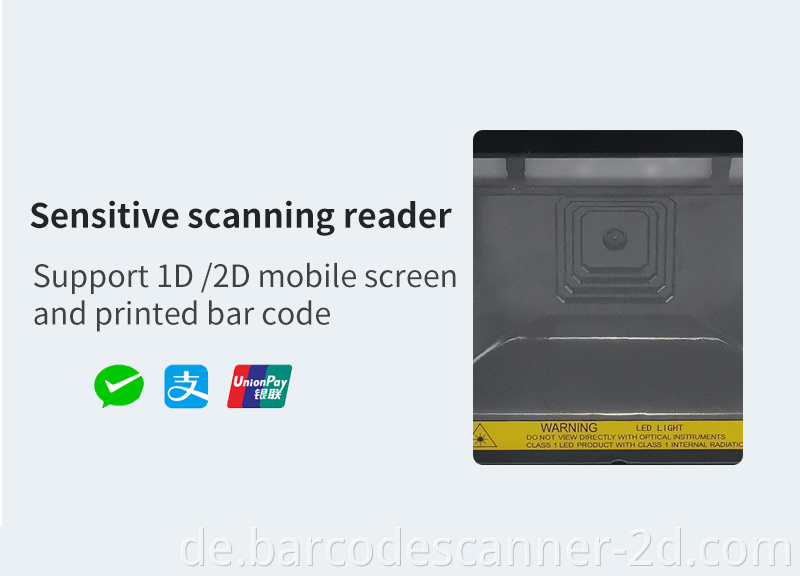 Winson Low -Preis -Bar -Code -Scanner für Supermarkt/Store High Speed ​​Bar Code Reader